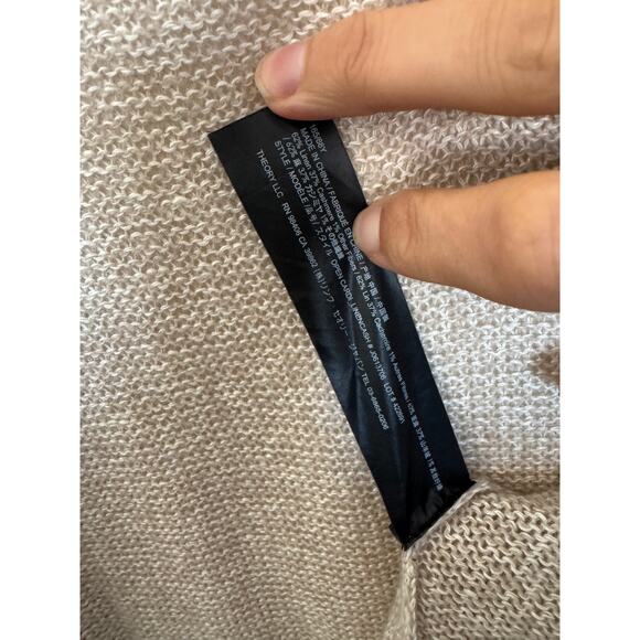 Theory Linen-Cashmere Open Long Cardigan Size Medium - Picture 6 of 6